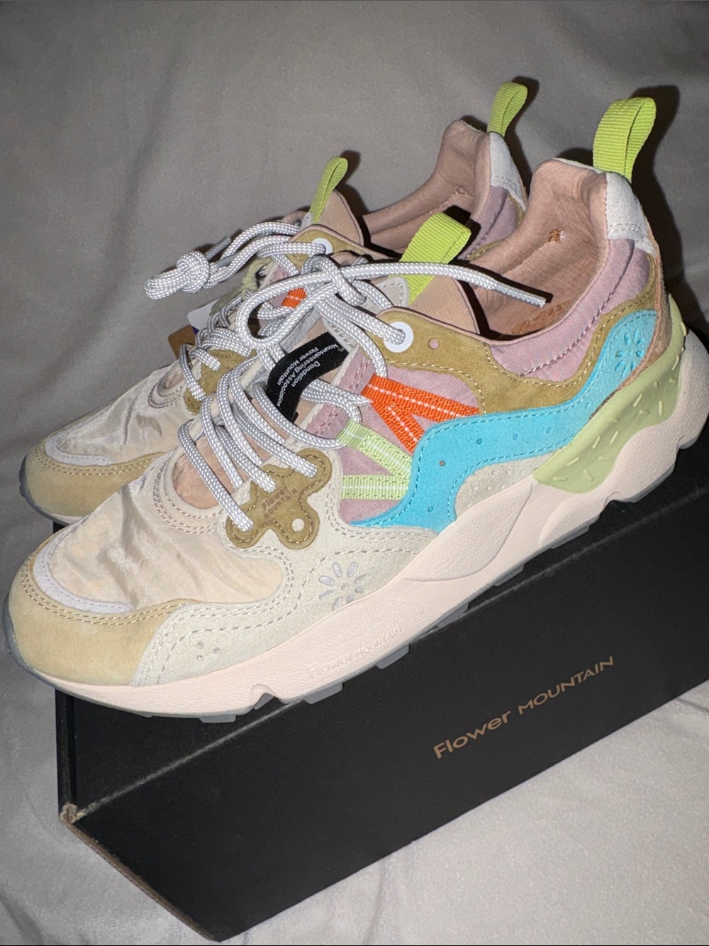 NWT Flower Mountain YAMANO 3 WOMAN Suede and technical fabric sneakers - Picture 13 of 15